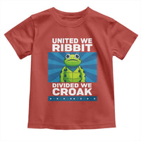 Patriotic Protest Portland Frog Toddler T Shirt United We Ribbit Divided We Croak Resist - Wonder Print Shop