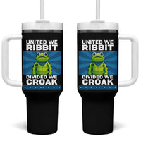 Patriotic Protest Portland Frog Tumbler With Handle United We Ribbit Divided We Croak Resist - Wonder Print Shop