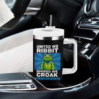 Patriotic Protest Portland Frog Tumbler With Handle United We Ribbit Divided We Croak Resist - Wonder Print Shop