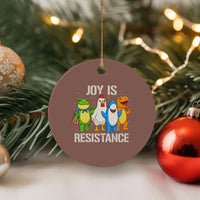 Portland Protest Inflatable Mascot Parade Ceramic Ornament Joy Is Resistance Resist Frog Shark Chicken Dino - Wonder Print Shop