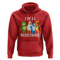 Portland Protest Inflatable Mascot Parade Hoodie Joy Is Resistance Resist Frog Shark Chicken Dino - Wonder Print Shop