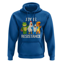 Portland Protest Inflatable Mascot Parade Hoodie Joy Is Resistance Resist Frog Shark Chicken Dino - Wonder Print Shop