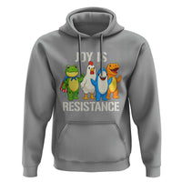 Portland Protest Inflatable Mascot Parade Hoodie Joy Is Resistance Resist Frog Shark Chicken Dino - Wonder Print Shop
