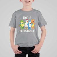 Portland Protest Inflatable Mascot Parade T Shirt For Kid Joy Is Resistance Resist Frog Shark Chicken Dino - Wonder Print Shop