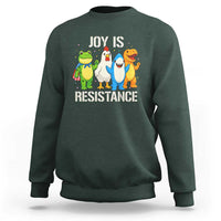 Portland Protest Inflatable Mascot Parade Sweatshirt Joy Is Resistance Resist Frog Shark Chicken Dino - Wonder Print Shop