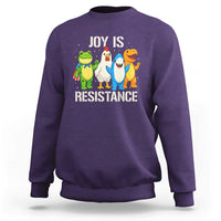 Portland Protest Inflatable Mascot Parade Sweatshirt Joy Is Resistance Resist Frog Shark Chicken Dino - Wonder Print Shop