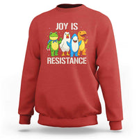 Portland Protest Inflatable Mascot Parade Sweatshirt Joy Is Resistance Resist Frog Shark Chicken Dino - Wonder Print Shop