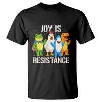 Portland Protest Inflatable Mascot Parade T Shirt Joy Is Resistance Resist Frog Shark Chicken Dino - Wonder Print Shop