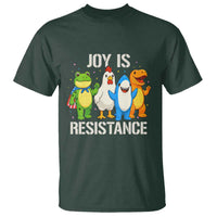 Portland Protest Inflatable Mascot Parade T Shirt Joy Is Resistance Resist Frog Shark Chicken Dino - Wonder Print Shop