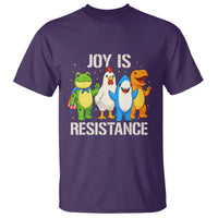Portland Protest Inflatable Mascot Parade T Shirt Joy Is Resistance Resist Frog Shark Chicken Dino - Wonder Print Shop