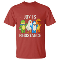 Portland Protest Inflatable Mascot Parade T Shirt Joy Is Resistance Resist Frog Shark Chicken Dino - Wonder Print Shop