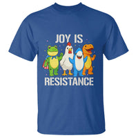 Portland Protest Inflatable Mascot Parade T Shirt Joy Is Resistance Resist Frog Shark Chicken Dino - Wonder Print Shop