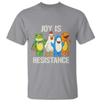Portland Protest Inflatable Mascot Parade T Shirt Joy Is Resistance Resist Frog Shark Chicken Dino - Wonder Print Shop