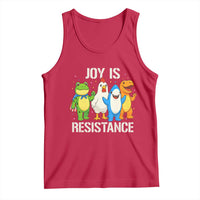 Portland Protest Inflatable Mascot Parade Tank Top Joy Is Resistance Resist Frog Shark Chicken Dino - Wonder Print Shop