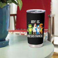 Portland Protest Inflatable Mascot Parade Tumbler Cup Joy Is Resistance Resist Frog Shark Chicken Dino - Wonder Print Shop