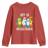 Portland Protest Inflatable Mascot Parade Youth Sweatshirt Joy Is Resistance Resist Frog Shark Chicken Dino - Wonder Print Shop
