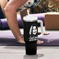 Cherie Berry Lifts Me Up Tumbler With Handle Elevator Tribute Funny NC Meme - Wonder Print Shop