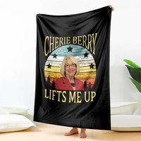 Cherie Berry Lifts Me Up Throw Blanket Retro Vintage Elevator Tribute Funny NC Meme - Wonder Print Shop
