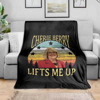Cherie Berry Lifts Me Up Throw Blanket Retro Vintage Elevator Tribute Funny NC Meme - Wonder Print Shop