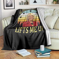 Cherie Berry Lifts Me Up Throw Blanket Retro Vintage Elevator Tribute Funny NC Meme - Wonder Print Shop