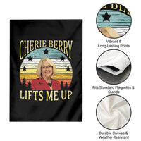 Cherie Berry Lifts Me Up Garden Flag Retro Vintage Elevator Tribute Funny NC Meme - Wonder Print Shop