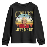 Cherie Berry Lifts Me Up Youth Sweatshirt Retro Vinatge Elevator Tribute Funny NC Meme - Wonder Print Shop