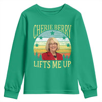Cherie Berry Lifts Me Up Youth Sweatshirt Retro Vinatge Elevator Tribute Funny NC Meme - Wonder Print Shop