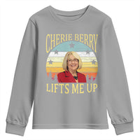 Cherie Berry Lifts Me Up Youth Sweatshirt Retro Vinatge Elevator Tribute Funny NC Meme - Wonder Print Shop