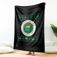 Funny Dumpster Fire Response Team Throw Blanket Office Party Holiday Chaos Humor - Wonder Print Shop