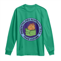 Dumpster Fire Response Team Leader Badge Long Sleeve Shirt Funny Office Chaos Holiday Gag Gift - Wonder Print Shop