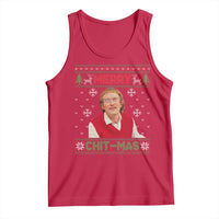 Funny Chit Christmas Merry Chit-Mas Tank Top Retro Holiday Humor - Wonder Print Shop