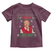 Funny Chit Christmas Merry Chit-Mas Toddler T Shirt Retro Holiday Humor - Wonder Print Shop
