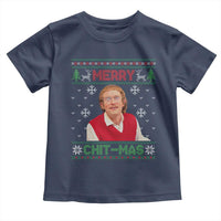 Funny Chit Christmas Merry Chit-Mas Toddler T Shirt Retro Holiday Humor - Wonder Print Shop