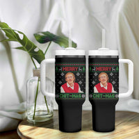 Funny Chit Christmas Merry Chit-Mas Tumbler With Handle Retro Holiday Humor - Wonder Print Shop