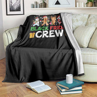 Black Friday Crew Christmas Throw Blanket Funny Holiday Shopping Squad - Wonder Print Shop