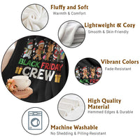 Black Friday Crew Christmas Throw Blanket Funny Holiday Shopping Squad - Wonder Print Shop