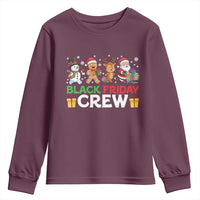 Black Friday Crew Christmas Youth Sweatshirt Funny Holiday Shopping Squad - Wonder Print Shop