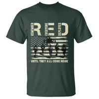 Red Friday T Shirt R.E.D Until They All Come Home Support American Troops US Flag - Wonder Print Shop
