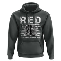 Red Friday Hoodie R.E.D Until They All Come Home Support Troops Military Combat Boots - Wonder Print Shop