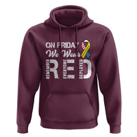 Red Friday Hoodie R.E.D On Friday We Wear Red Support American Troops - Wonder Print Shop