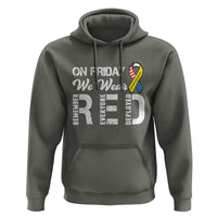 Red Friday Hoodie R.E.D On Friday We Wear Red Support American Troops - Wonder Print Shop