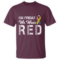Red Friday T Shirt R.E.D On Friday We Wear Red Support American Troops - Wonder Print Shop