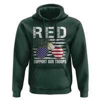 Red Friday Hoodie R.E.D Remember Everyone Deployed American Flag Glasses Dog Tag - Wonder Print Shop
