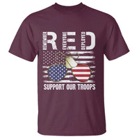 Red Friday T Shirt R.E.D Remember Everyone Deployed American Flag Glasses Dog Tag - Wonder Print Shop