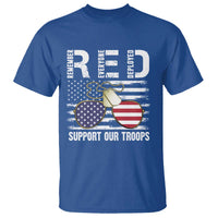 Red Friday T Shirt R.E.D Remember Everyone Deployed American Flag Glasses Dog Tag - Wonder Print Shop