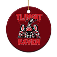Tlingit Raven Totem Ceramic Ornament Alaska Native Tribal Art Design - Wonder Print Shop