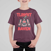 Tlingit Raven Totem T Shirt For Kid Alaska Native Tribal Art Design