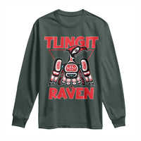 Tlingit Raven Totem Long Sleeve Shirt Alaska Native Tribal Art Design
