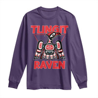Tlingit Raven Totem Long Sleeve Shirt Alaska Native Tribal Art Design