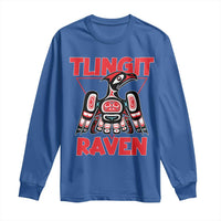 Tlingit Raven Totem Long Sleeve Shirt Alaska Native Tribal Art Design
